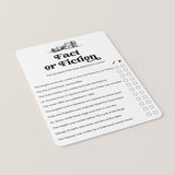 Fun Party Game for Book Lovers | Fact or Fiction Printable