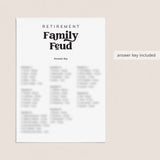 Family Feud Retirement Questions and Answers Printable | Instant Download