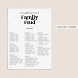 Printable Graduation Family Feud Game with Answers