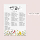 Mother's Day Family Feud Questions and Answers Printable