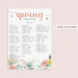 Spring Family Feud Questions and Answers Printable