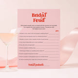 Bridal Family Feud Questions and Answers Printable Pink and Red