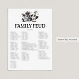Goth Bridal Shower Family Feud with Answer Key