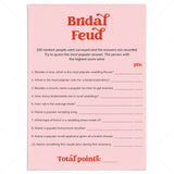 Bridal Family Feud Questions and Answers Printable Pink and Red by LittleSizzle