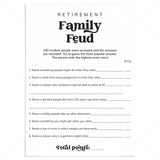 Family Feud Retirement Questions and Answers Printable | Instant Download by LittleSizzle