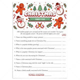 Christmas Feud Questions and Answers Printable by LittleSizzle