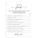 Family Feud Mother's Day Edition Printable Game with Answers by LittleSizzle