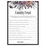 Halloween Theme Bridal Shower Family Feud Questions and Answers Printable by LittleSizzle