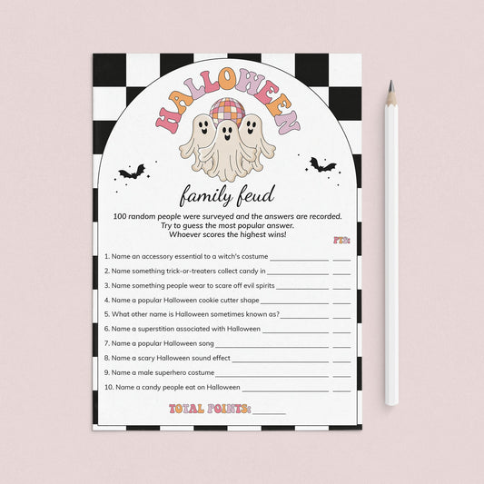 Family Feud Halloween Questions and Answers Printable by LittleSizzle