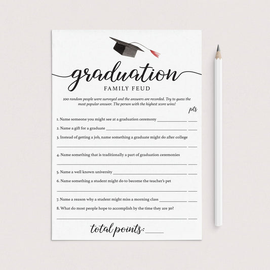 Family Feud Graduation Edition Printable by LittleSizzle