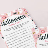Girly Ghoul Party Game Halloween Family Feud with Answers Printable