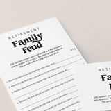 Family Feud Retirement Questions and Answers Printable | Instant Download