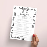 Valentine's Day Games Printable Black Bow Theme