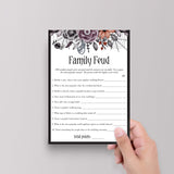 Halloween Bridal Shower Games Bundle Black Purple Floral