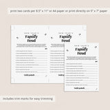 Family Feud New Years Party Game Printable Questions and Answers