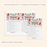 Christmas Feud Questions and Answers Printable