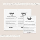 Printable Graduation Family Feud Game with Answers