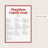Christmas Family Feud Printable