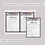 Halloween Theme Bridal Shower Family Feud Questions and Answers Printable