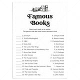 Printable Book Club Game Famous Books by LittleSizzle