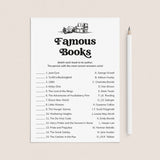 Printable Book Club Game Famous Books by LittleSizzle