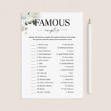 Floral Wedding Anniversary Games Bundle Printable