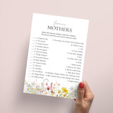 Famous Mothers Game with Answers Printable
