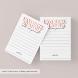 Baby Girl 1st Birthday Favorite Memory Cards Printable