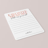 Baby Girl 1st Birthday Favorite Memory Cards Printable