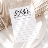 Family Reunion Icebreaker My Favorite Memory Cards Printable