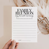Family Reunion Icebreaker My Favorite Memory Cards Printable