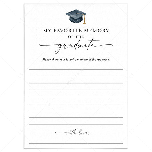 Share Your Memory With The Graduate Cards Printable by LittleSizzle