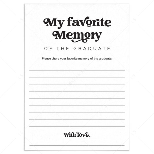 Printable Graduation Memory Cards by LittleSizzle