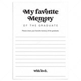 Printable Graduation Memory Cards by LittleSizzle