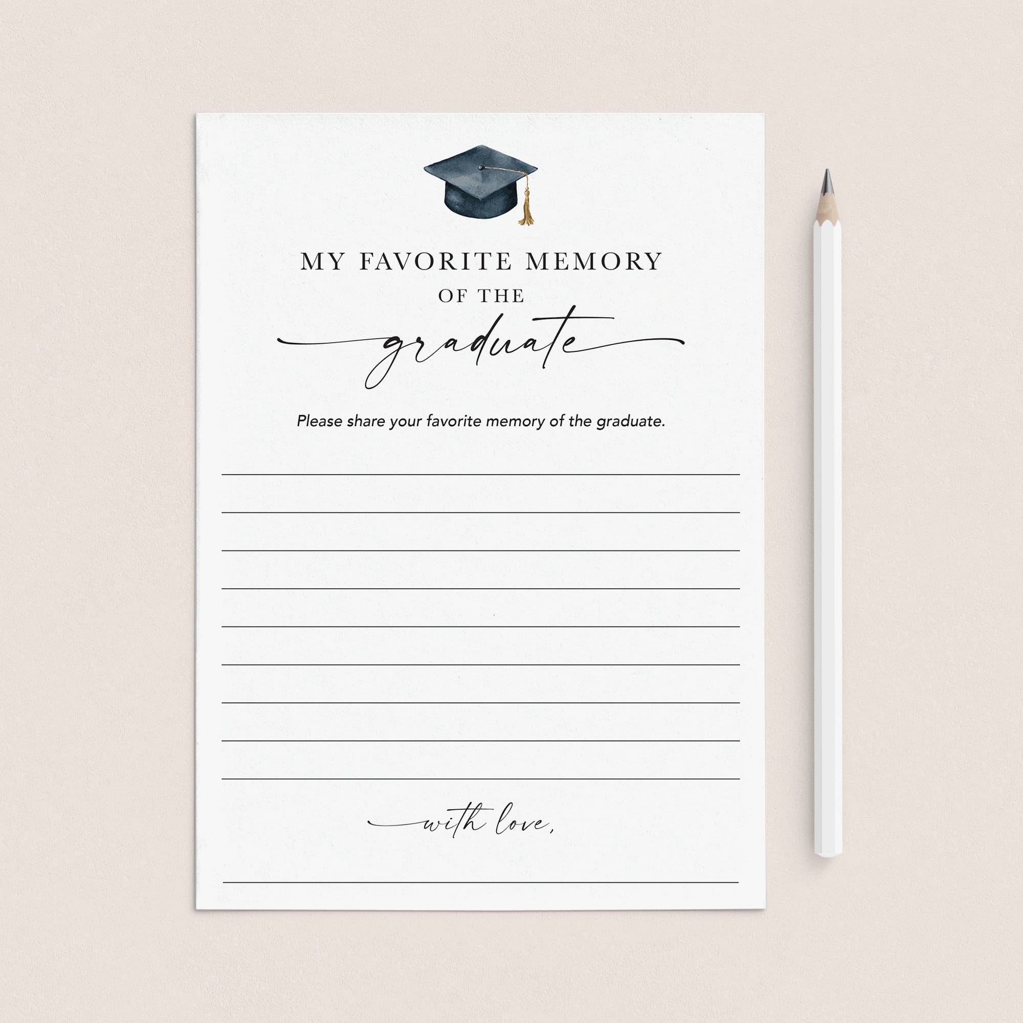 Share Your Memory With The Graduate Cards Printable by LittleSizzle