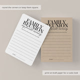 Family Reunion Icebreaker My Favorite Memory Cards Printable