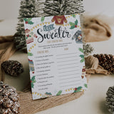 Ugly Sweater Party Mingling Icebreaker Game Printable