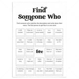 Printable Human Bingo Icebreaker Find Someone Who by LittleSizzle
