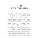 Book Club Icebreaker Bingo Find Someone Who Printable by LittleSizzle