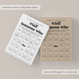 Family Reunion Bingo Game Find Someone Who Printable