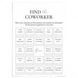 Find The Coworker Bingo Printable Get to Know You Office Game by LittleSizzle