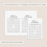 Find The Coworker Bingo Printable Get to Know You Office Game