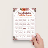 Friendsgiving Find The Guest Bingo Printable Icebreaker