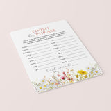 Wildflower Birthday Party Games for Her Printable