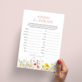 Birthday Party Ice Breaker Game Finish Her Phrase Printable