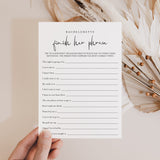Bachelorette Ice Breaker Game Finish Her Phrase Printable