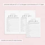 Bachelorette Ice Breaker Game Finish Her Phrase Printable