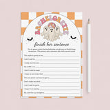 Spooky Bachelorette Party Game Finish Her Sentence Printable by LittleSizzle