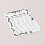 Finish The Bachelorette's Sentence Printable Game