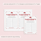 Printable Valentines Game for Group Finish My Phrase